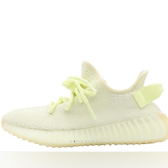 Yeezy x Adidas Yellow/Cream White Cotton Knit Boost 350 V2 Sneakers Size 6 men - Picture 2 of 6